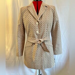 Le Suit Petite Button Trench Jacket Size 12 P NWT